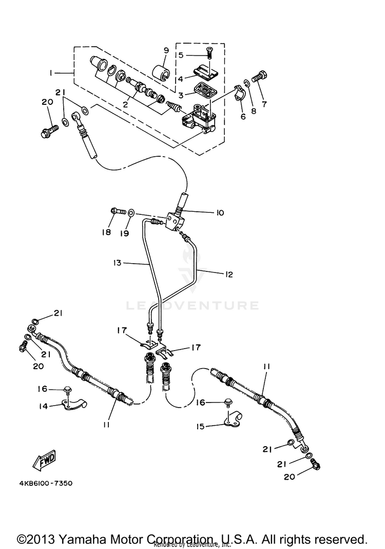 Front Master Cylinder Schematic