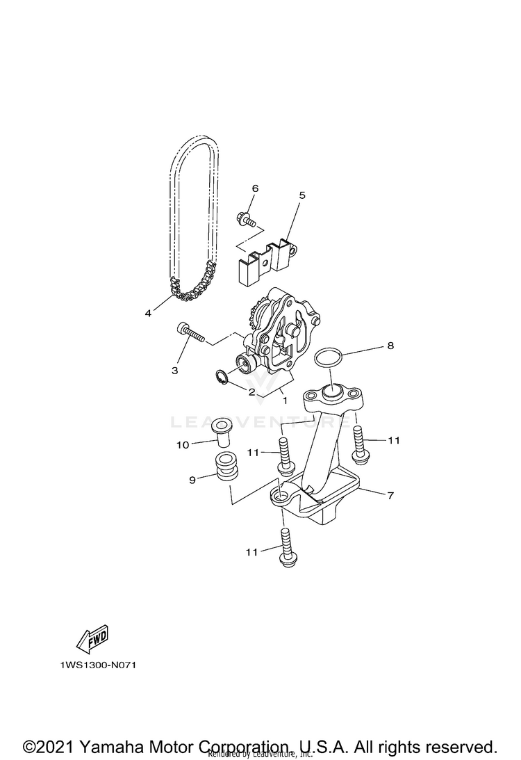 Oil Pump FZ07 - FZ07FCGY - 2015 Schematic