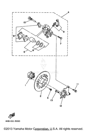Rear Brake Caliper Schematic