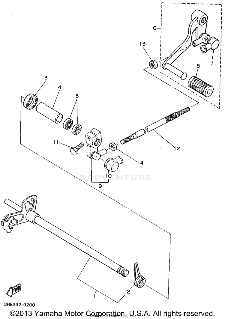 Shift Shaft Schematic