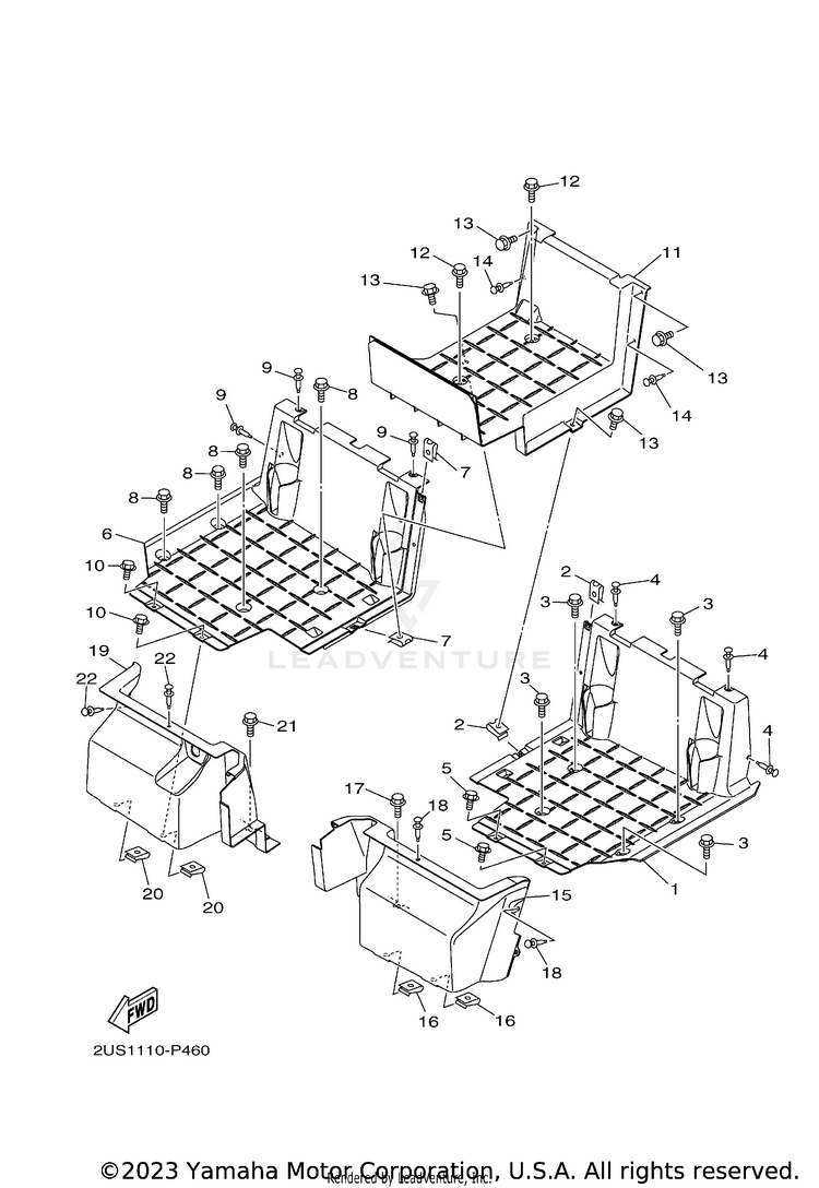 Stand Footrest 2 VIKING VI EPS SE - YXC700PSFS - 2015 Schematic