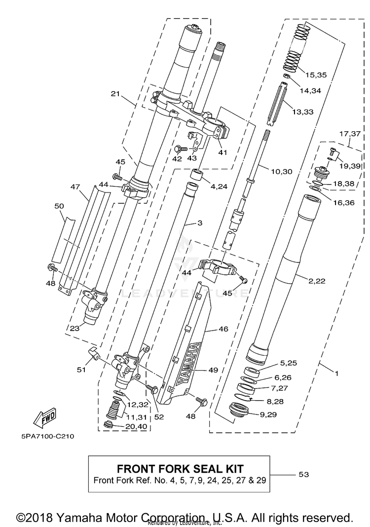 Front Fork Schematic