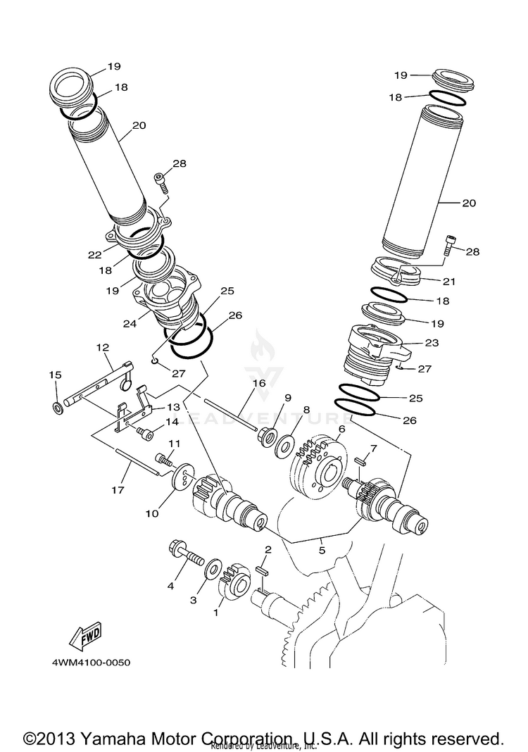 Camshaft Chain ROAD STAR - XV1600ALMC - 2000 Schematic