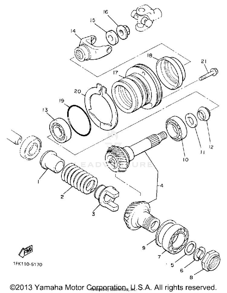 Middle Drive Gear Schematic