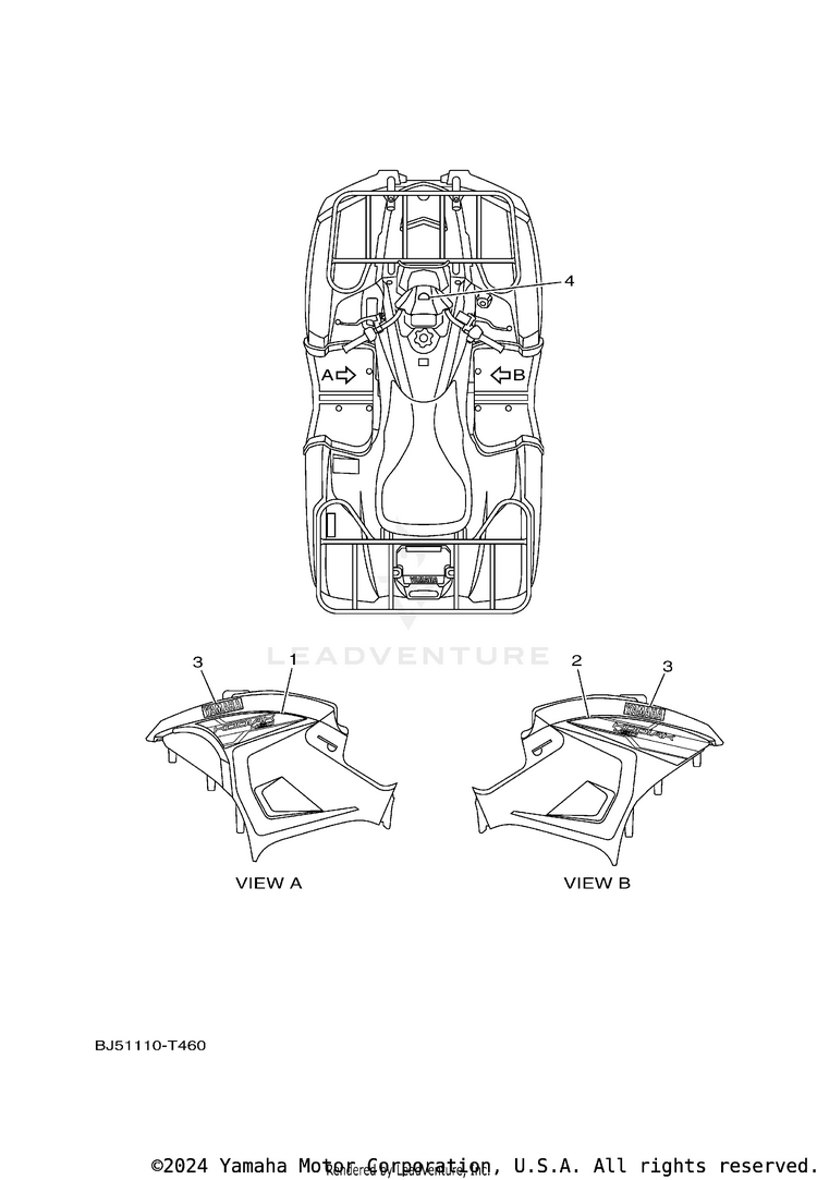 Graphics KODIAK 450 4WD - YFM45KDXJG - 2018 Schematic