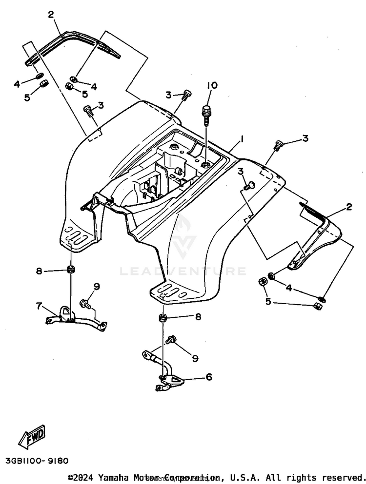 Rear Fender Schematic