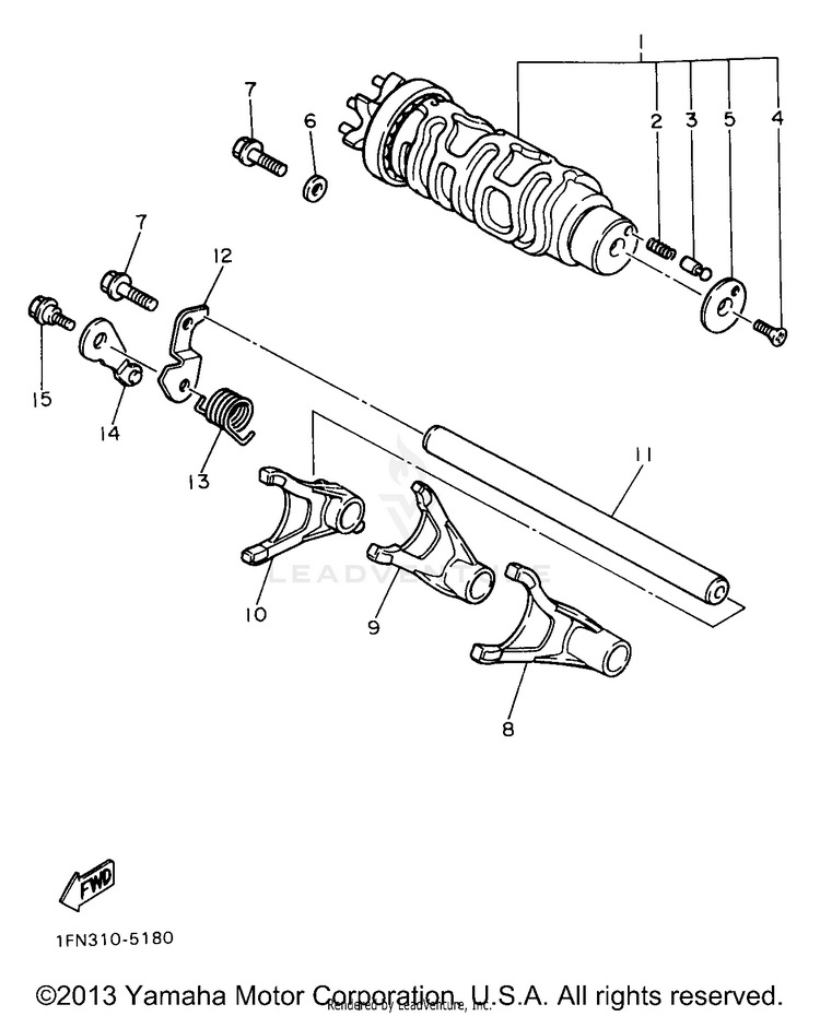 Shift Cam Shift Fork Schematic
