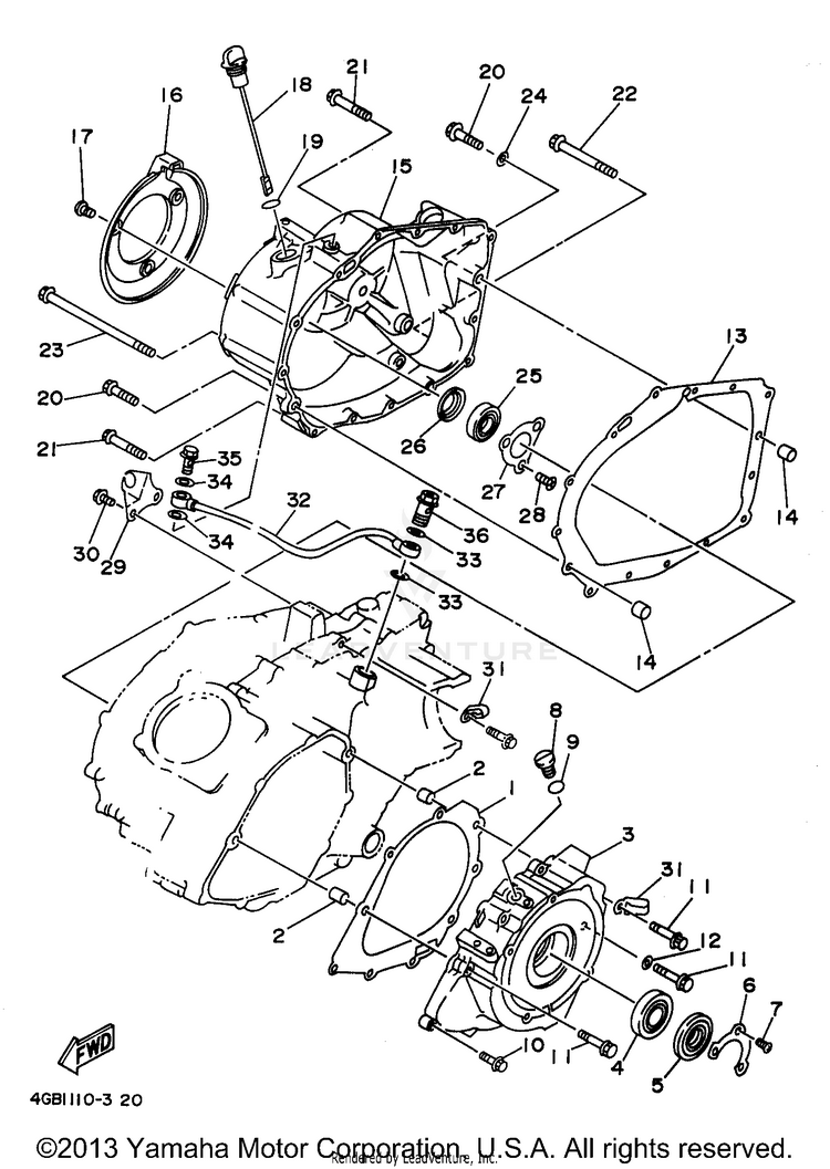 Crankcase Cover 1 Schematic