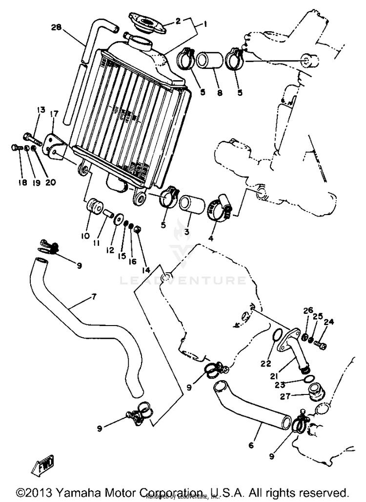 Radiator - Hose Schematic