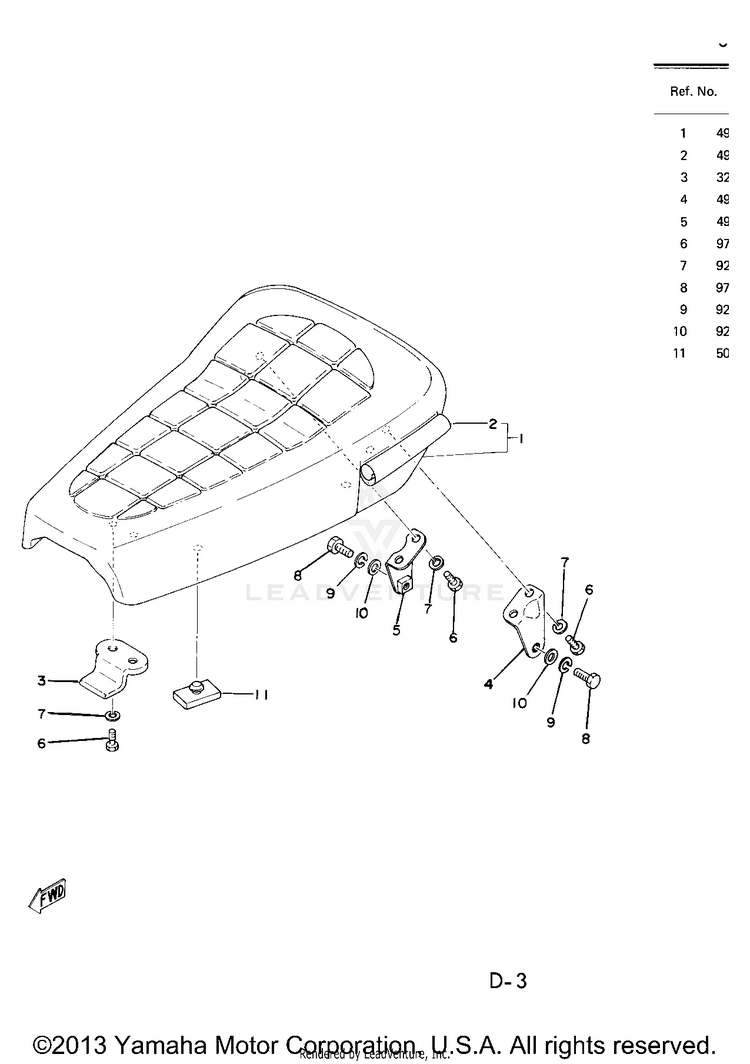 Seat Schematic