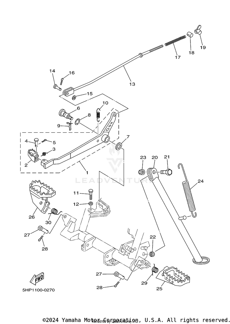 Stand Footrest Schematic