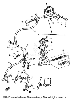 Front Master Cylinder Schematic