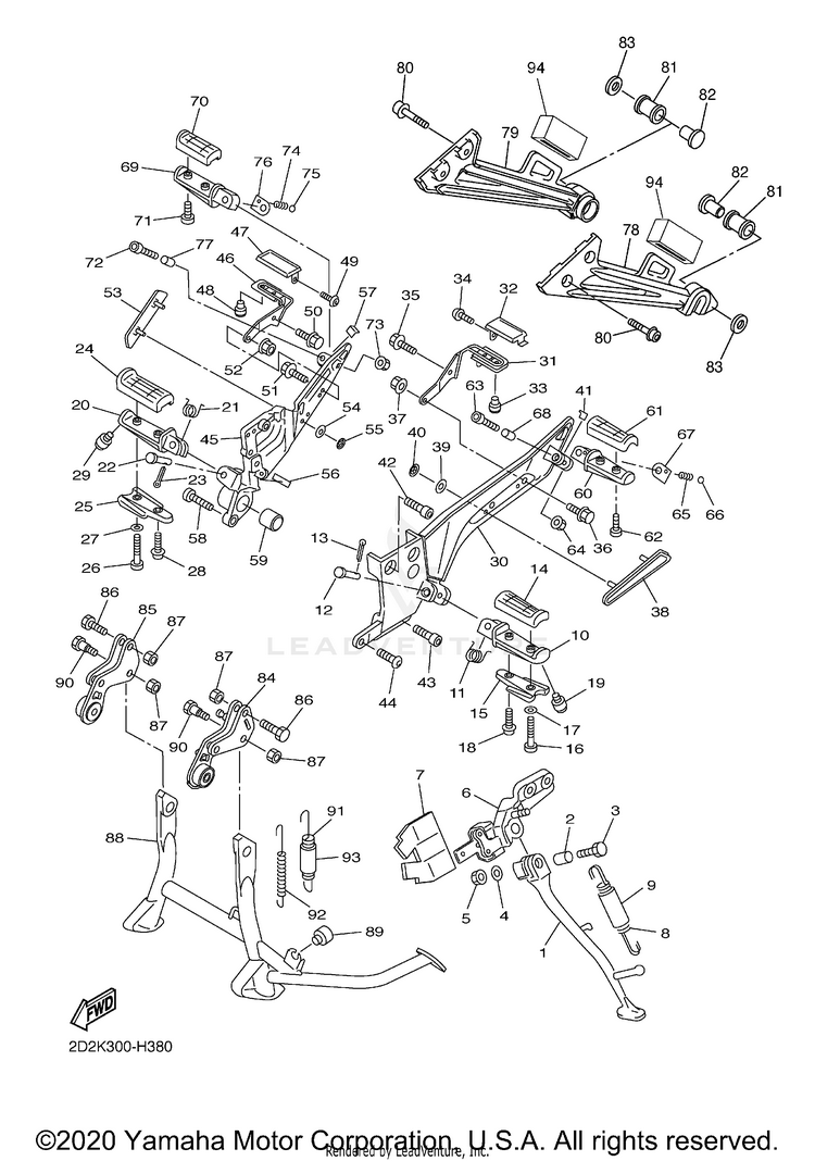 Stand Footrest Schematic