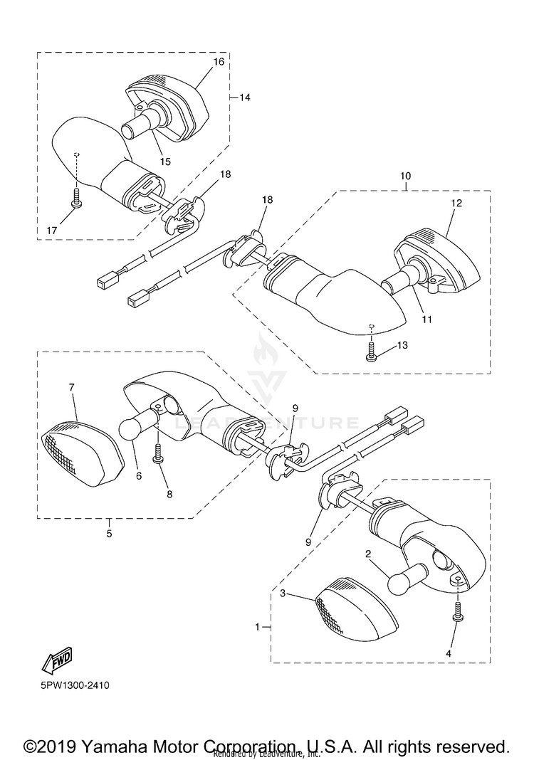 Flasher Light R1 - YZFR1RC - 2003 Schematic