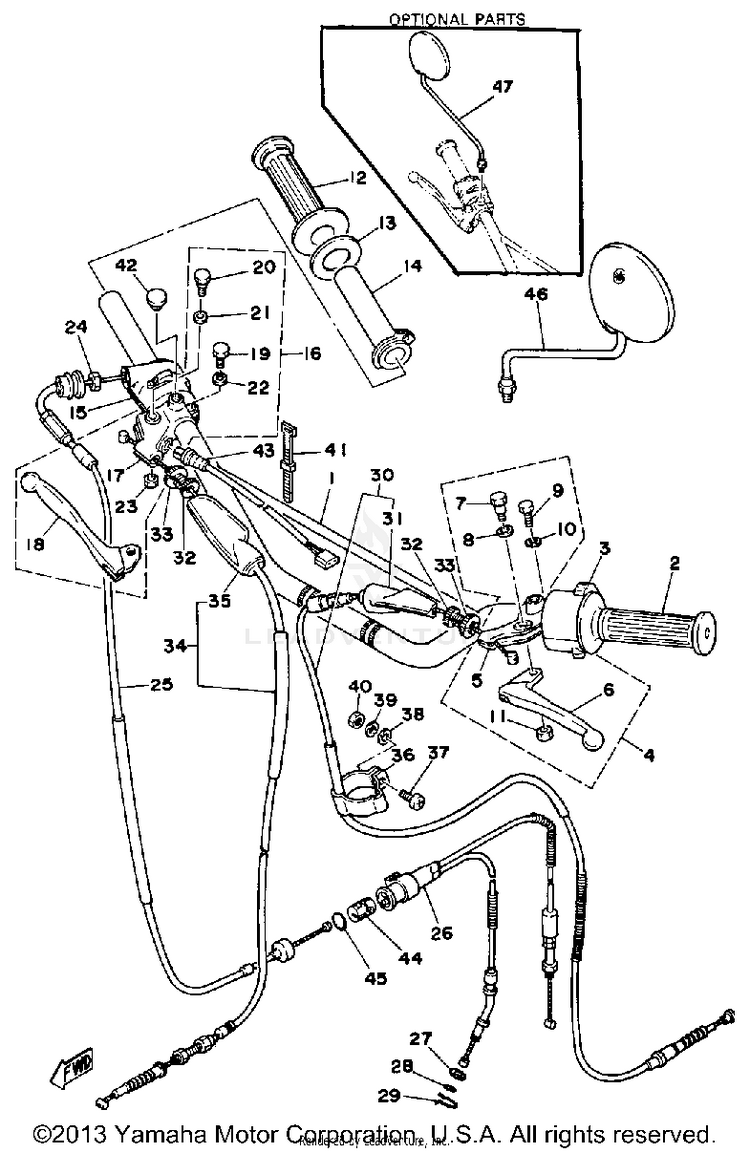 Handlebar - Cable Schematic