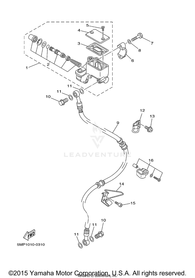 Front Master Cylinder Schematic