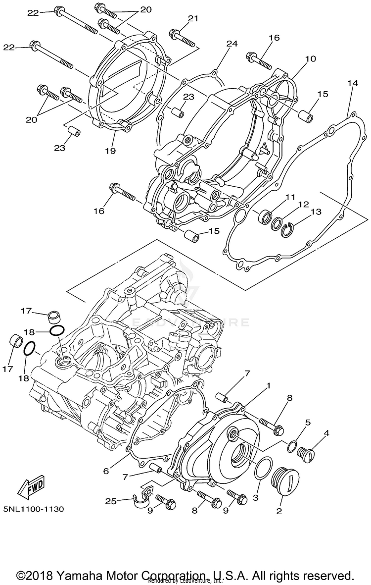 Crankcase Cover 1 Schematic