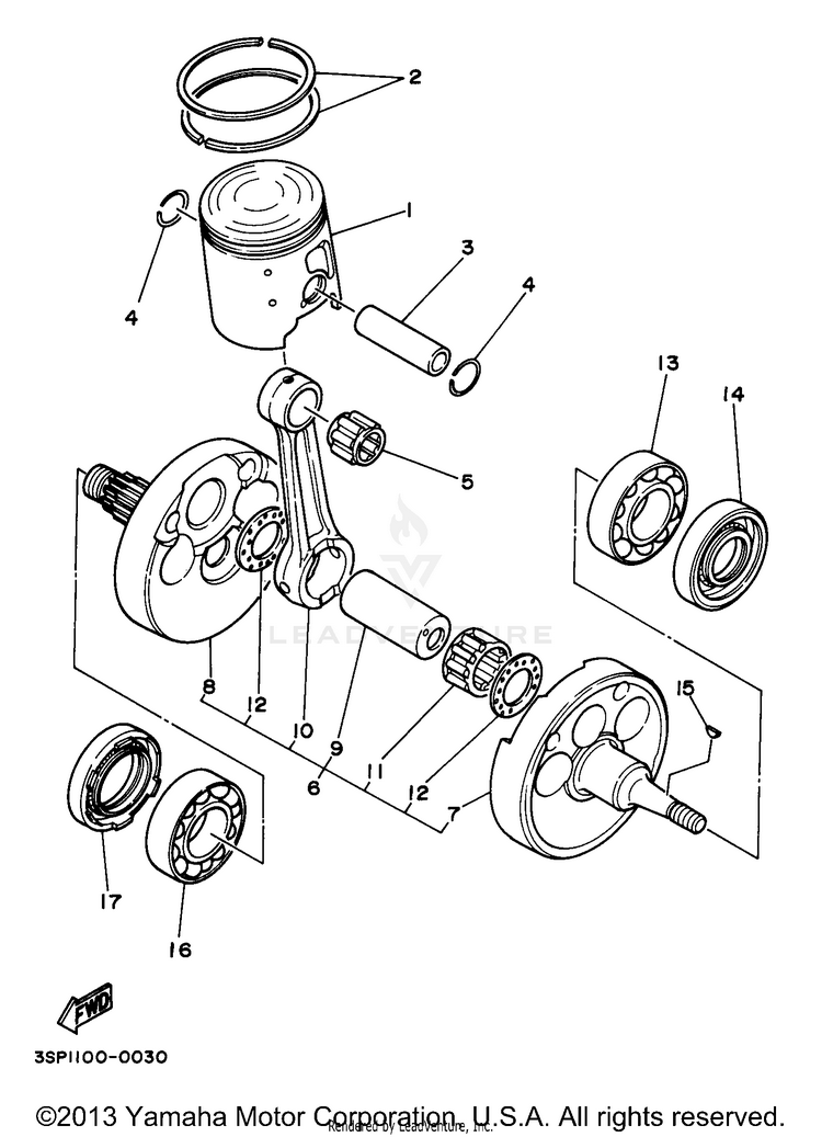 Crankshaft - Piston Schematic
