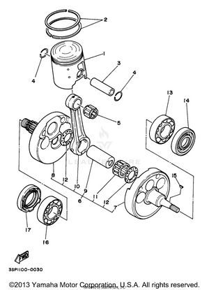 Crankshaft - Piston Schematic