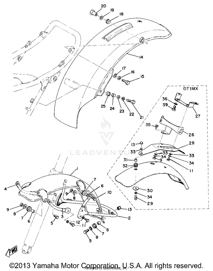 Front Fender & Rear Fender Schematic