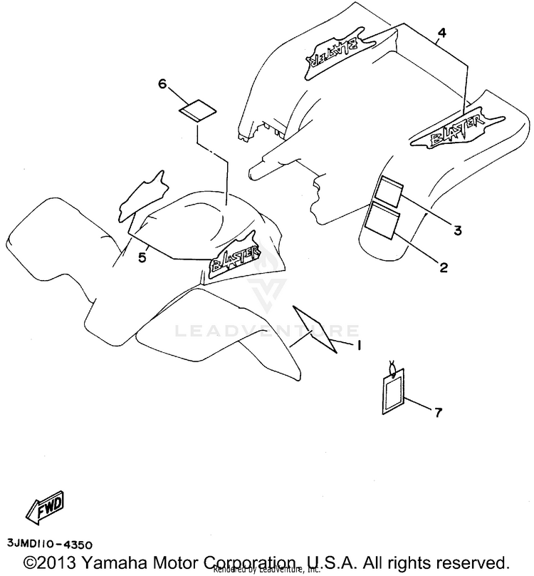 Emblem Label 1 BLASTER - YFS200F - 1994 Schematic