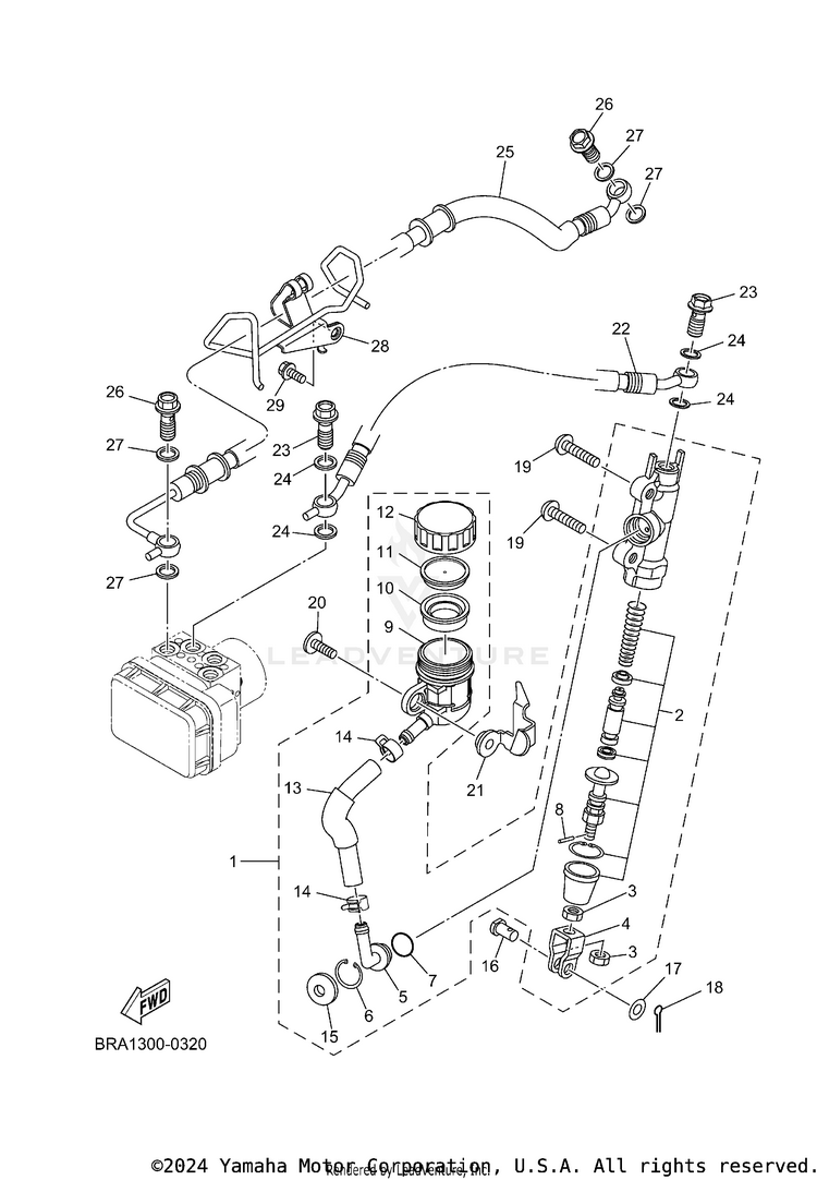 Rear Master Cylinder Schematic