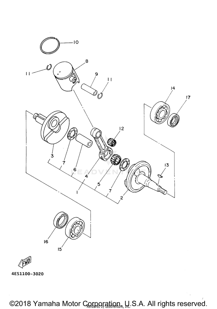 Crankshaft Piston Schematic