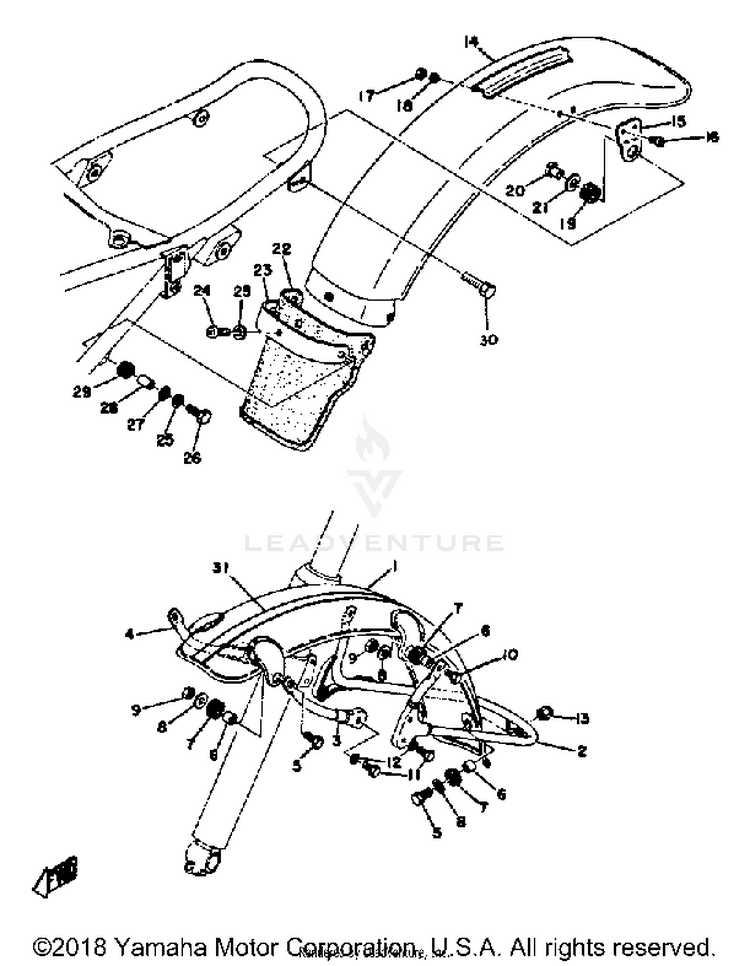 Front Fender Rear Fender AT3_CT3 - AT2 - 1972 Schematic