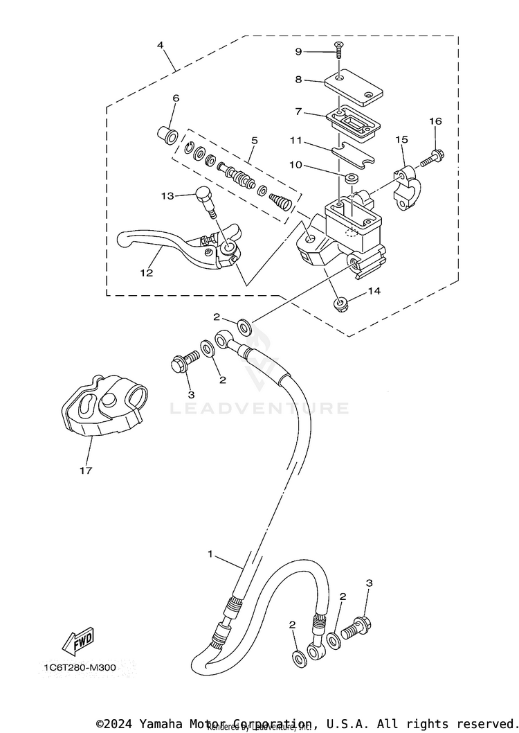 Front Master Cylinder Schematic
