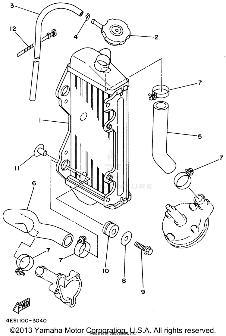 Radiator - Hose Schematic