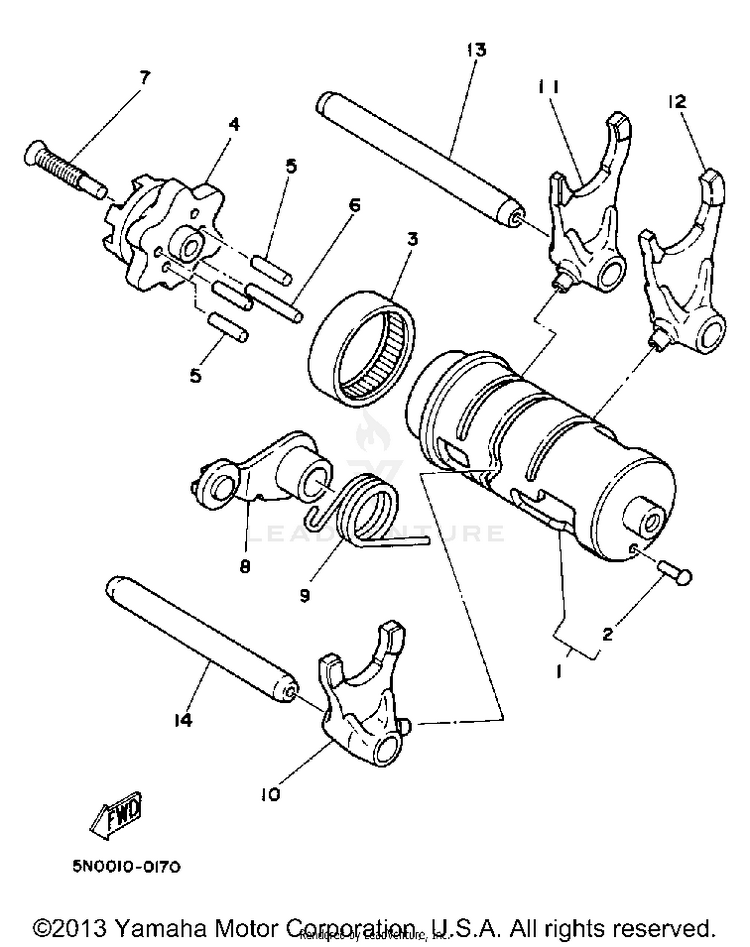 Shift Cam - Fork Schematic
