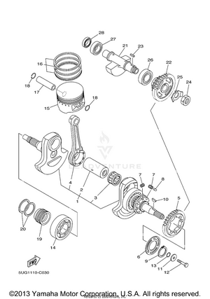 Crankshaft Piston Schematic