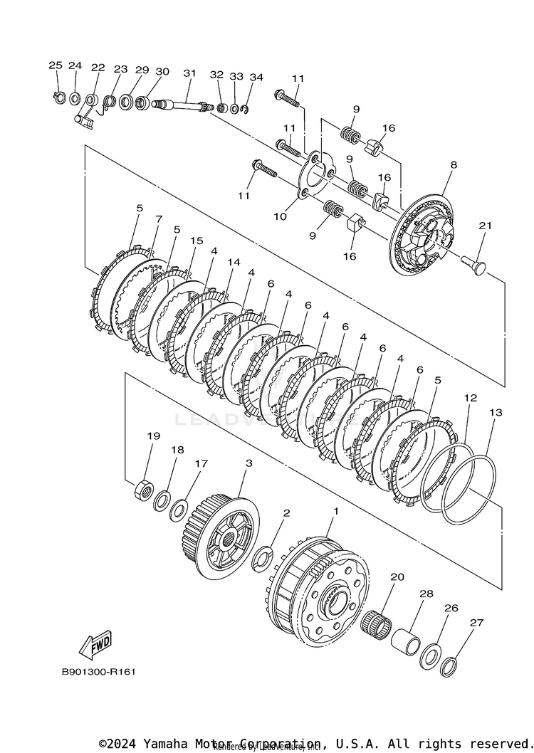 Clutch MT09 CA - MT09JCB - 2018 Schematic