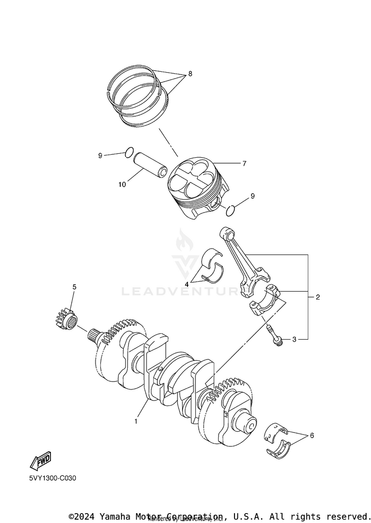 Crankshaft Piston Schematic