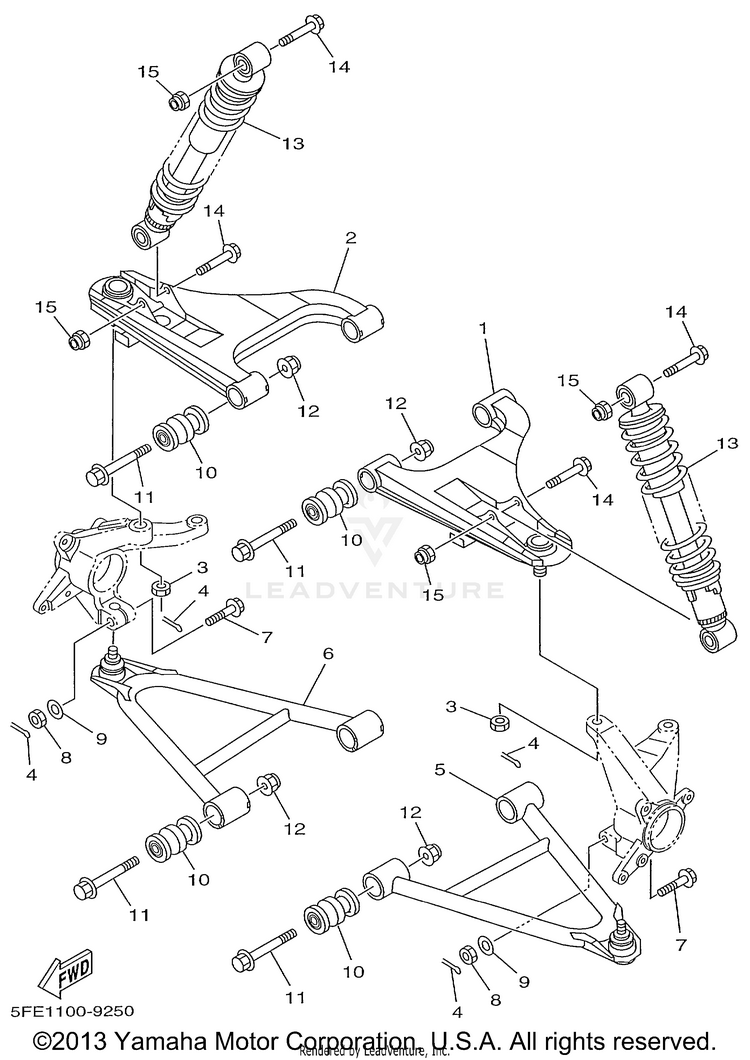 Front Suspension Wheel Schematic