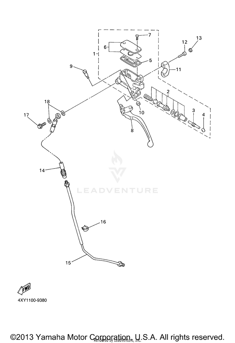 Front Master Cylinder 2 Schematic