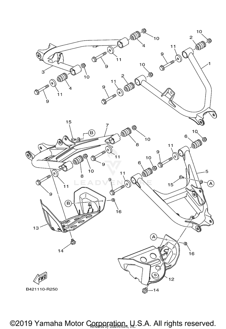 Rear Arm VIKING EPS HUNTER - YXM70VPHKH - 2019 Schematic