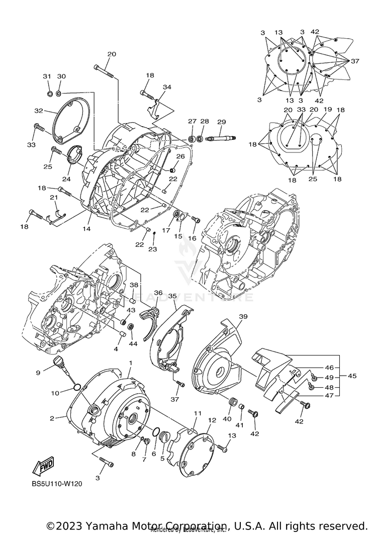 Crankcase Cover 1 Schematic