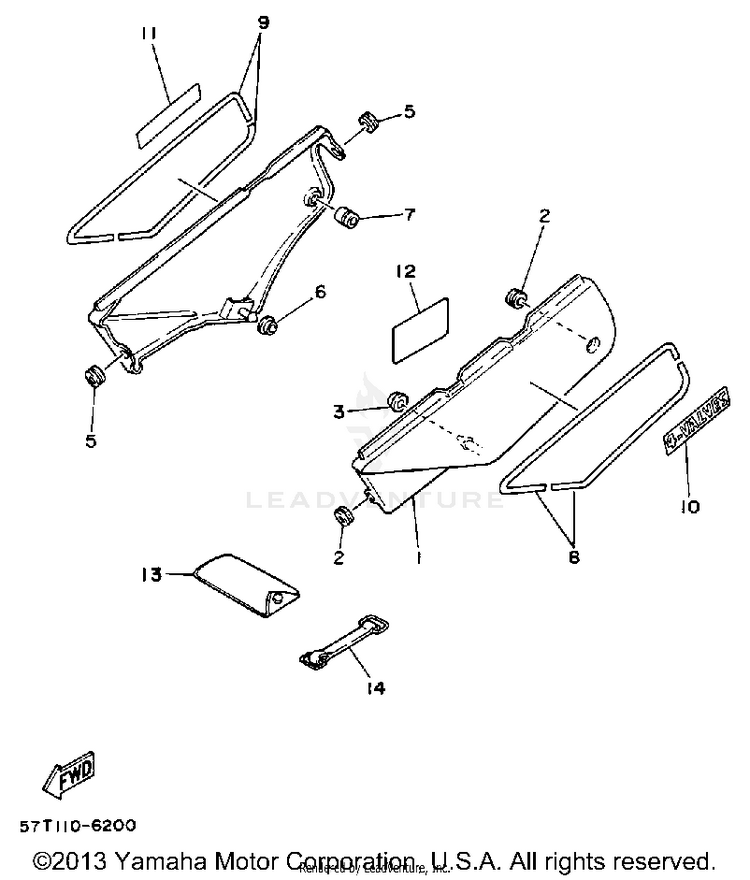 Side Cover Xt350s Schematic