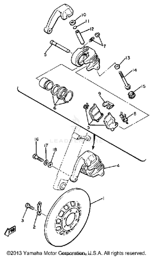 Front Brake Caliper Schematic