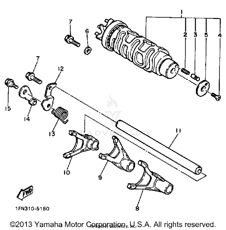 Shift Cam Fork Schematic