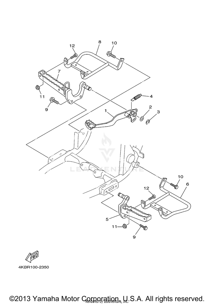 Stand Footrest Schematic