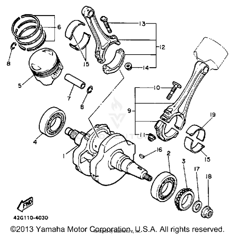 Crankshaft Piston Schematic