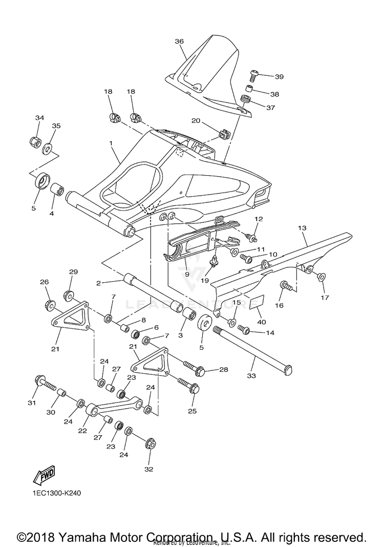 Rear Arm FZ1 - FZS10ECW - 2014 Schematic