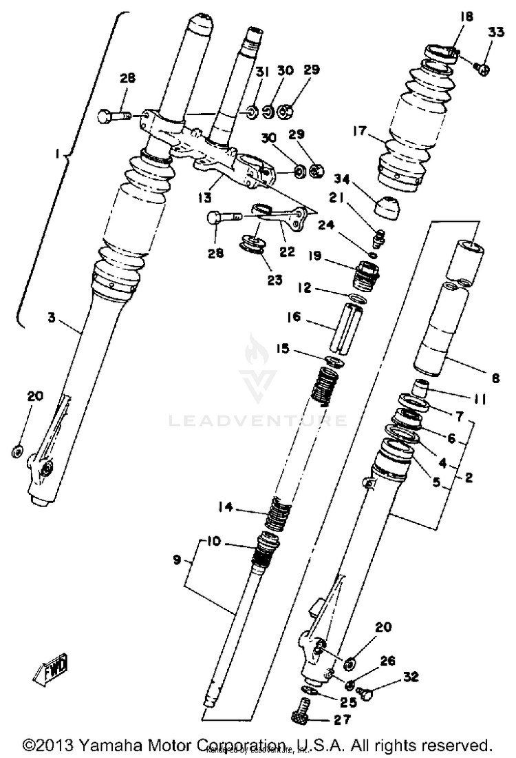 Front Fork Schematic
