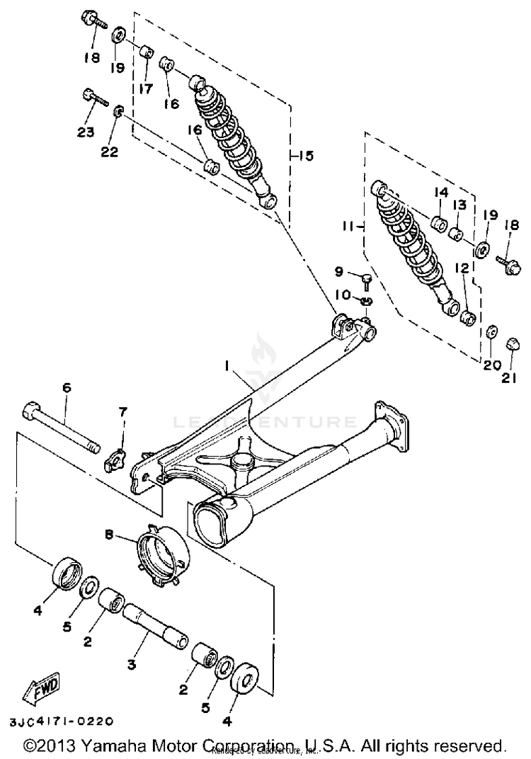 Swing Arm Rear Shocks Schematic