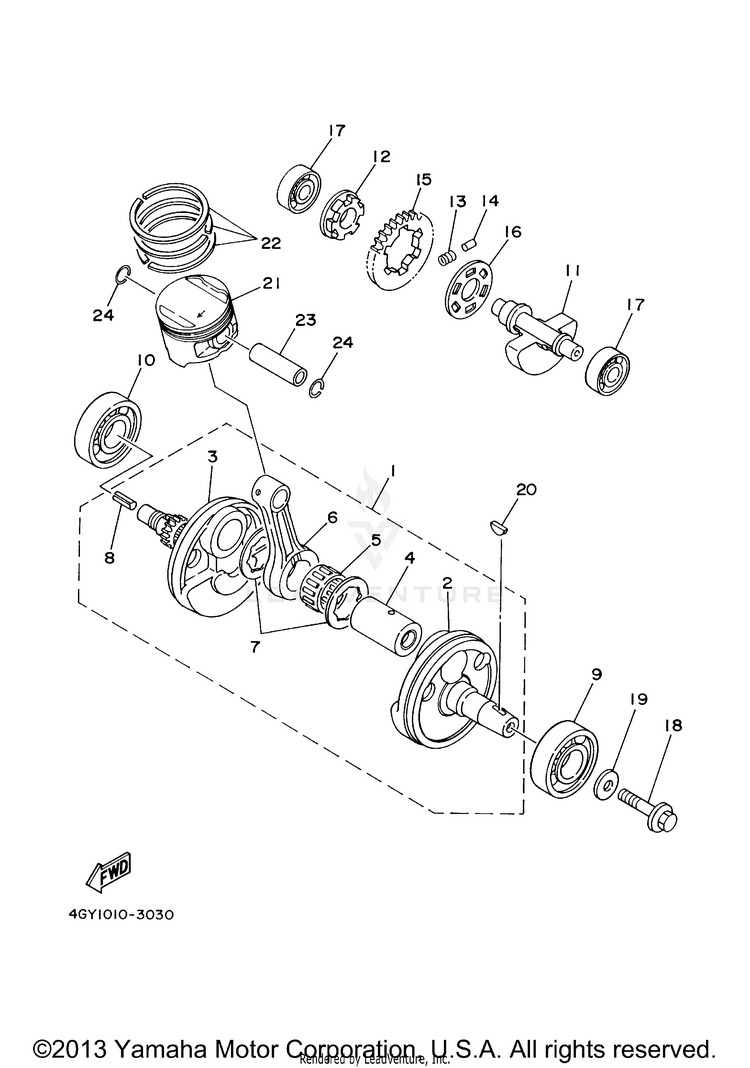 Crankshaft Piston Schematic