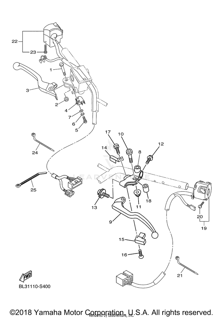 Handle Switch Lever SR950 - SCR95HCGY - 2017 Schematic