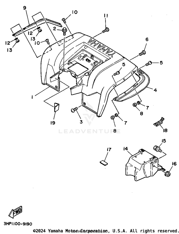 Rear Fender Schematic