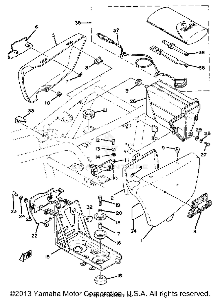 Side Cover Tool XS1100G - 1980 Schematic